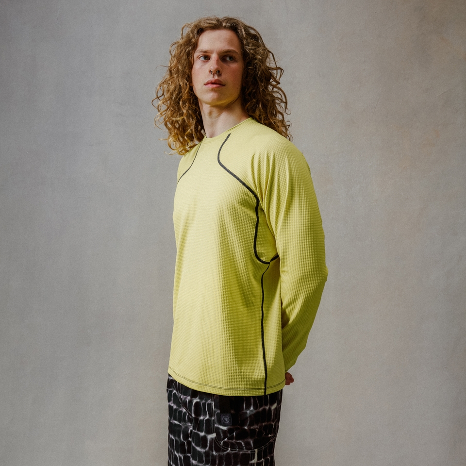 Unisex Long Sleeve Corner Shirt Celery - S