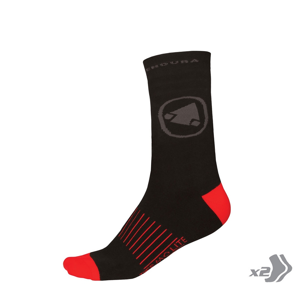 Men's THERMOLITE® II Sock (Twin pack) - Black - S-M