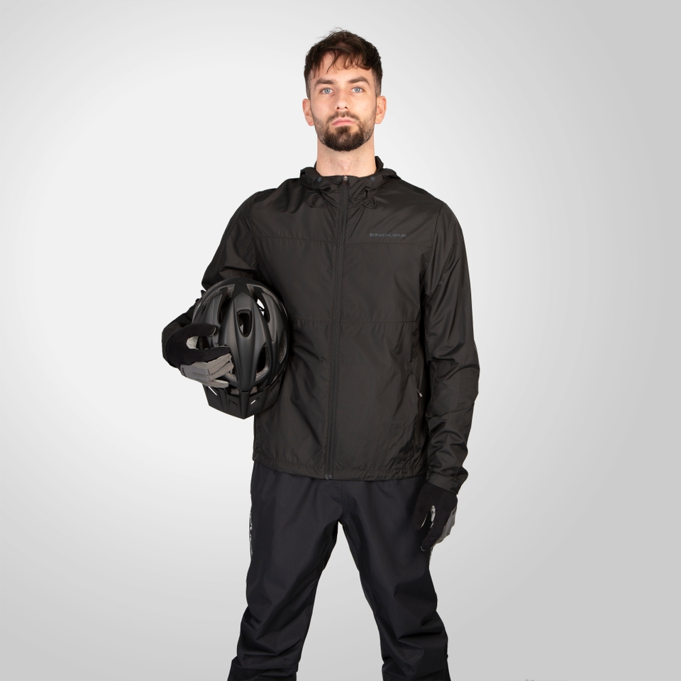 Men's Hummvee Windproof Shell Jacket - Black - XXXL