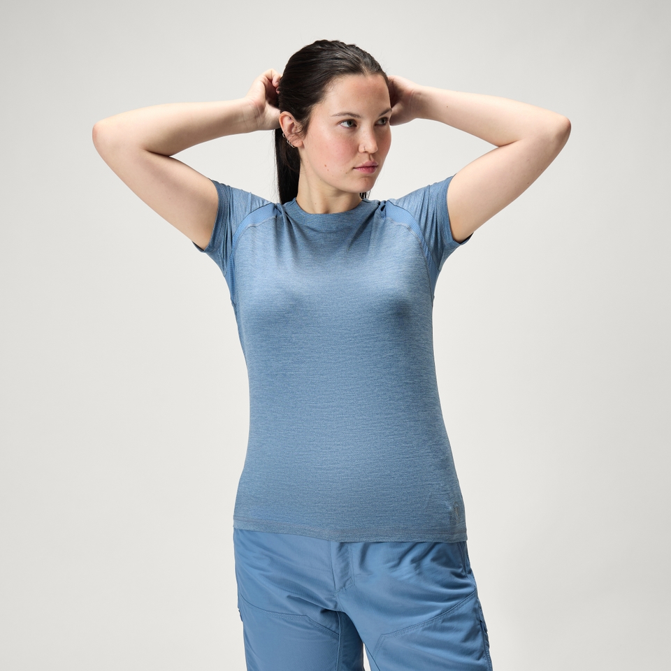 Women's SingleTrack S/S Jersey - Blue steel - XL