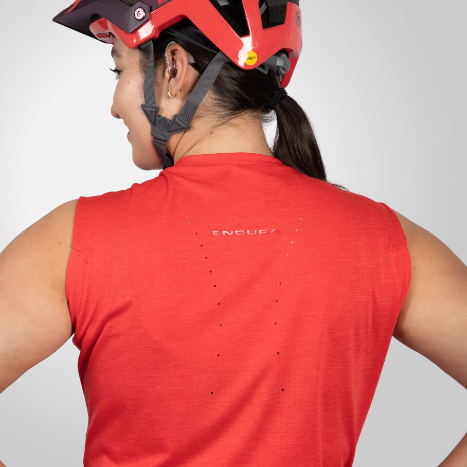 Women's SingleTrack Tank Top - Pomegranate - XXL