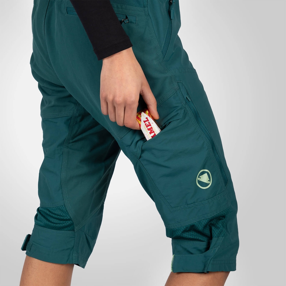 Women's Hummvee ¾ Short with Liner - Deep Teal - XL