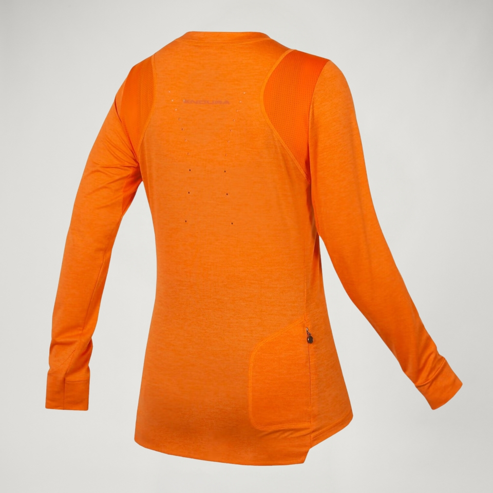 Women's SingleTrack L/S Jersey - Mango - XXL