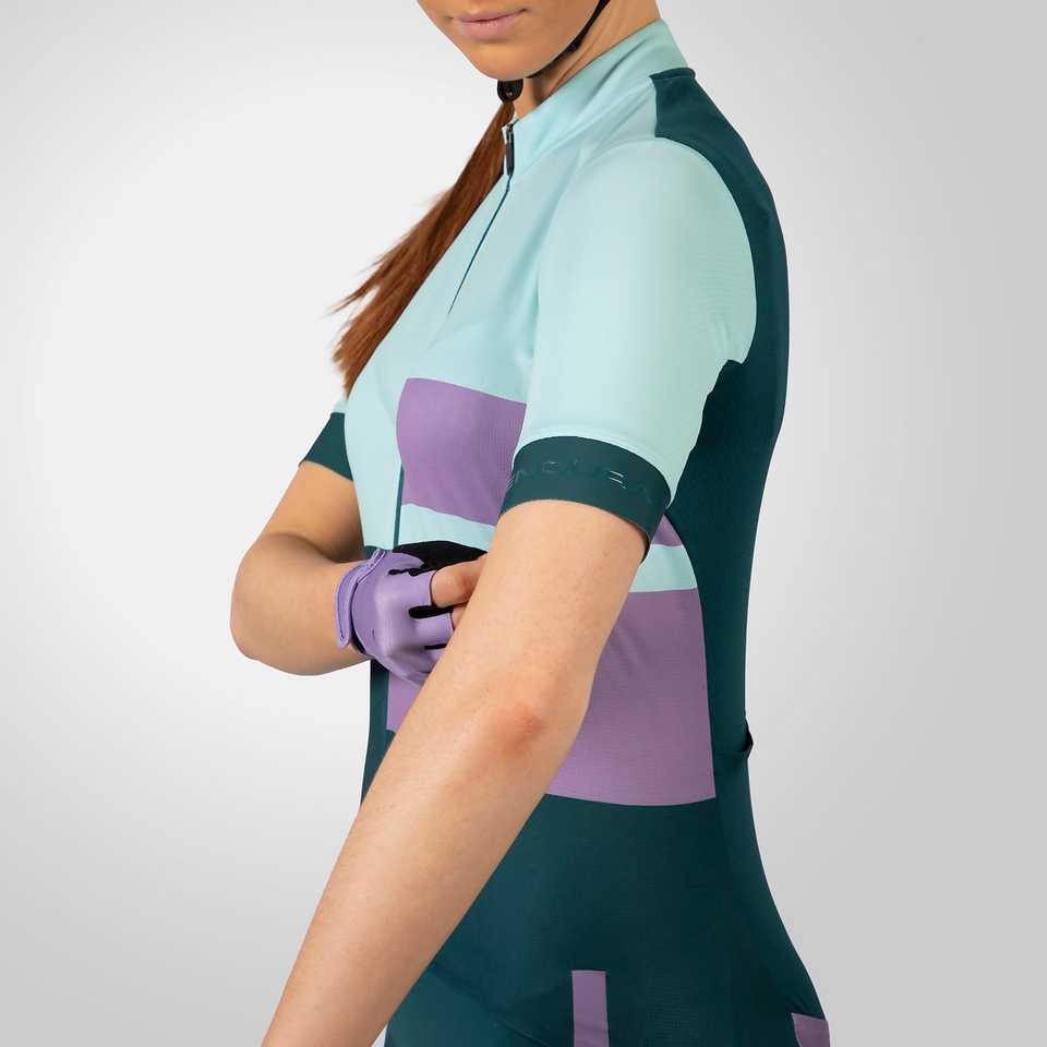 Women's FS260 Print S/S Jersey - Violet - XL