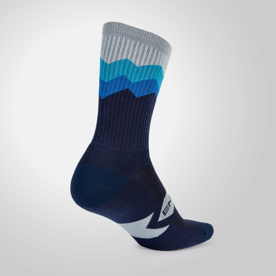 Men's Jagged Sock - Navy - S-M