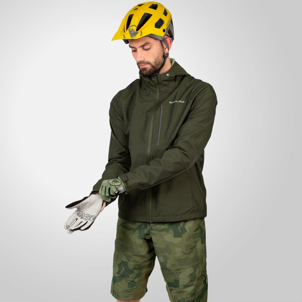 Men's Hummvee Waterproof Hooded Jacket - Bottle Green - XXXL