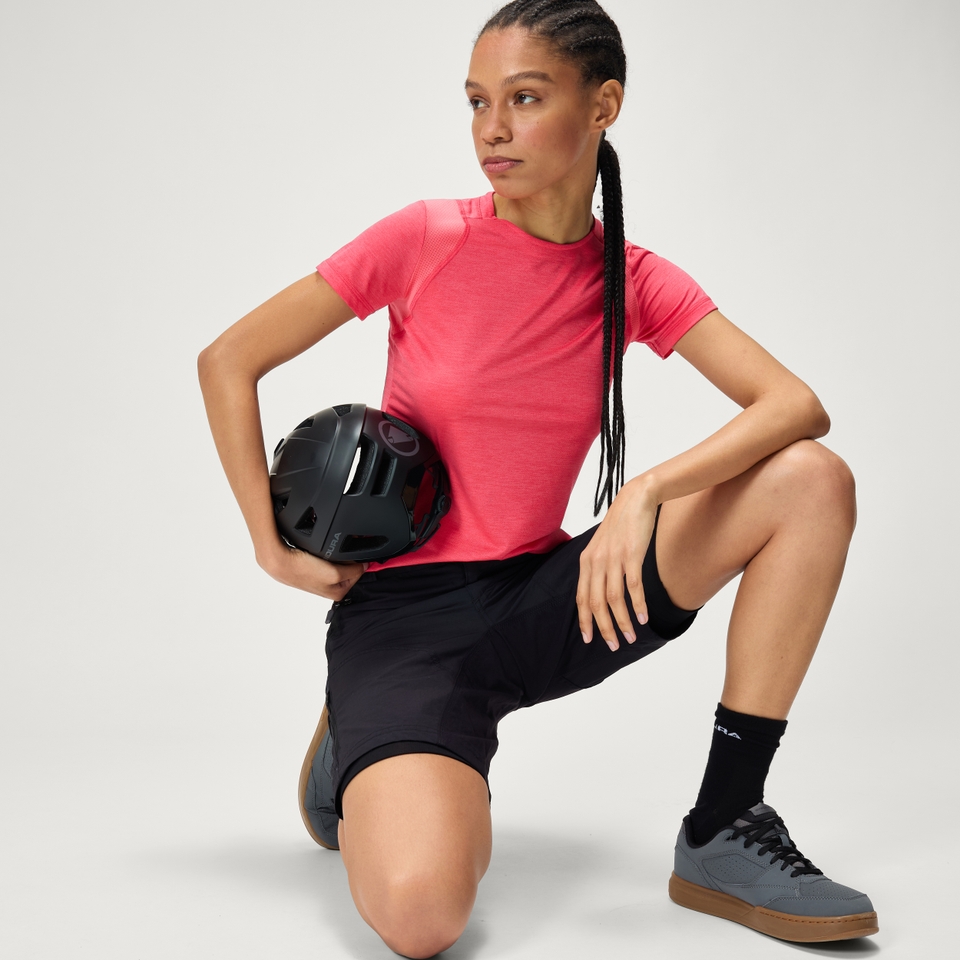 Women's SingleTrack S/S Jersey - Punch Pink - XL