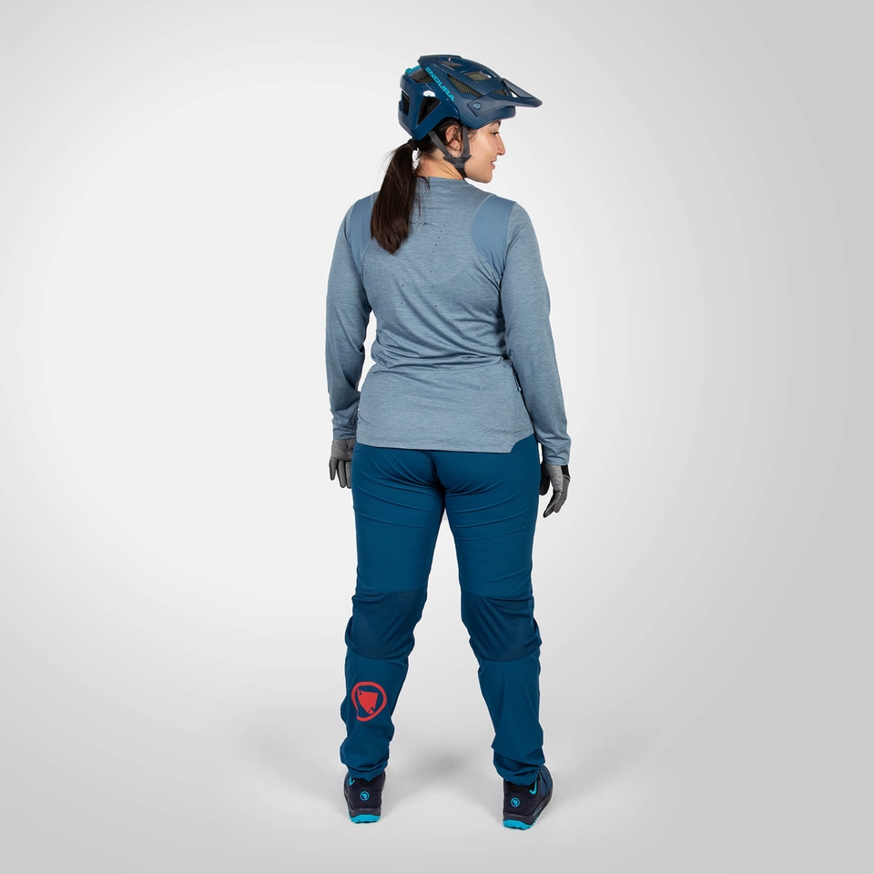 Women's SingleTrack L/S Jersey - Blue steel - XL