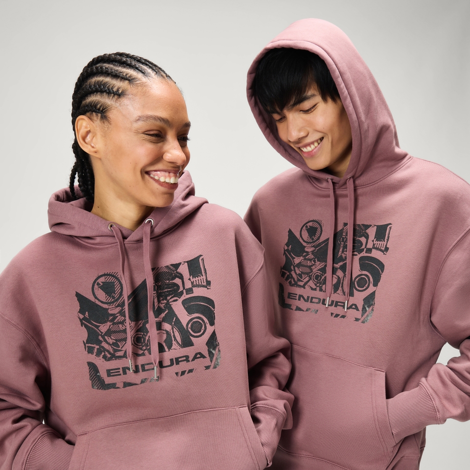 Unisex 'Gearworks' Hoodie - Dusky Mauve - XL