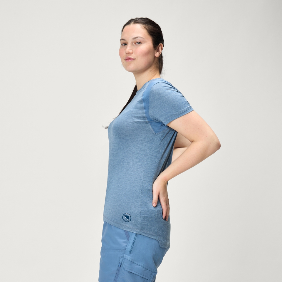 Women's SingleTrack S/S Jersey - Blue steel - XL