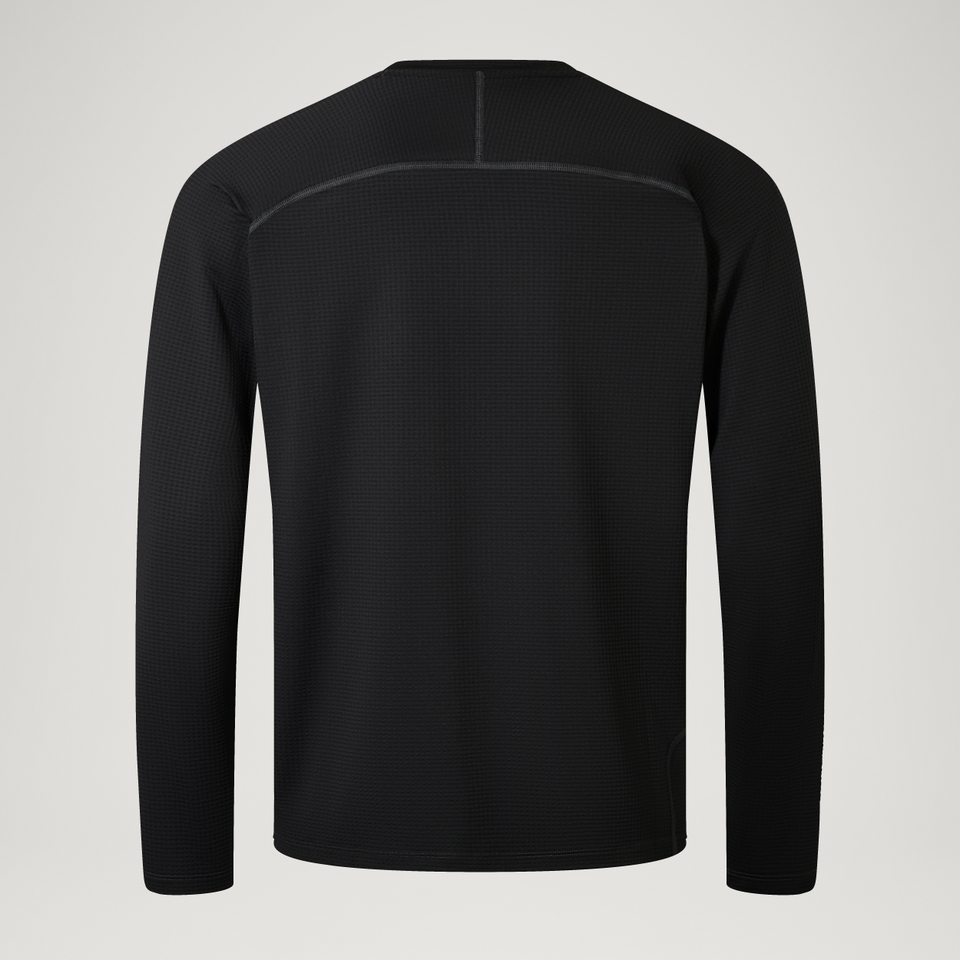 Unisex Long Sleeve Corner Shirt Black - XXS