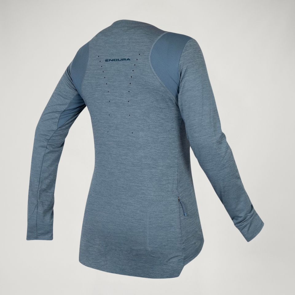 Women's SingleTrack L/S Jersey - Blue steel - XL