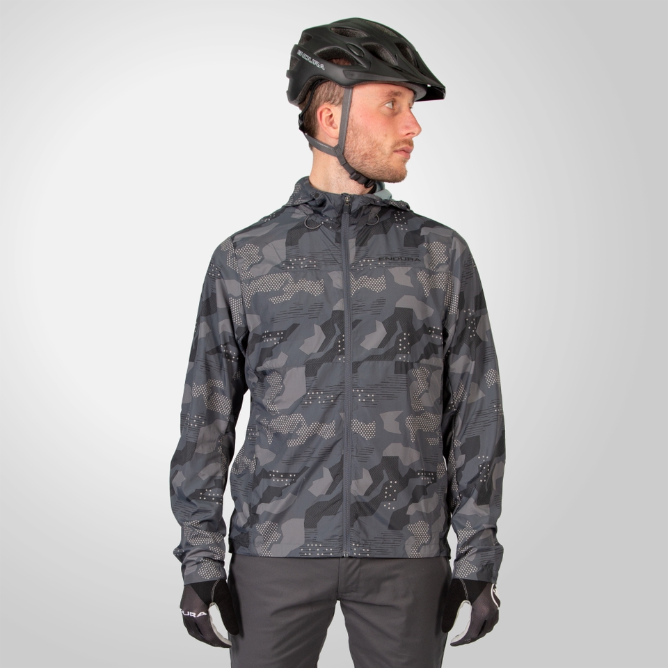 Men's Hummvee Windproof Shell Jacket - Grey Camo - XXXL