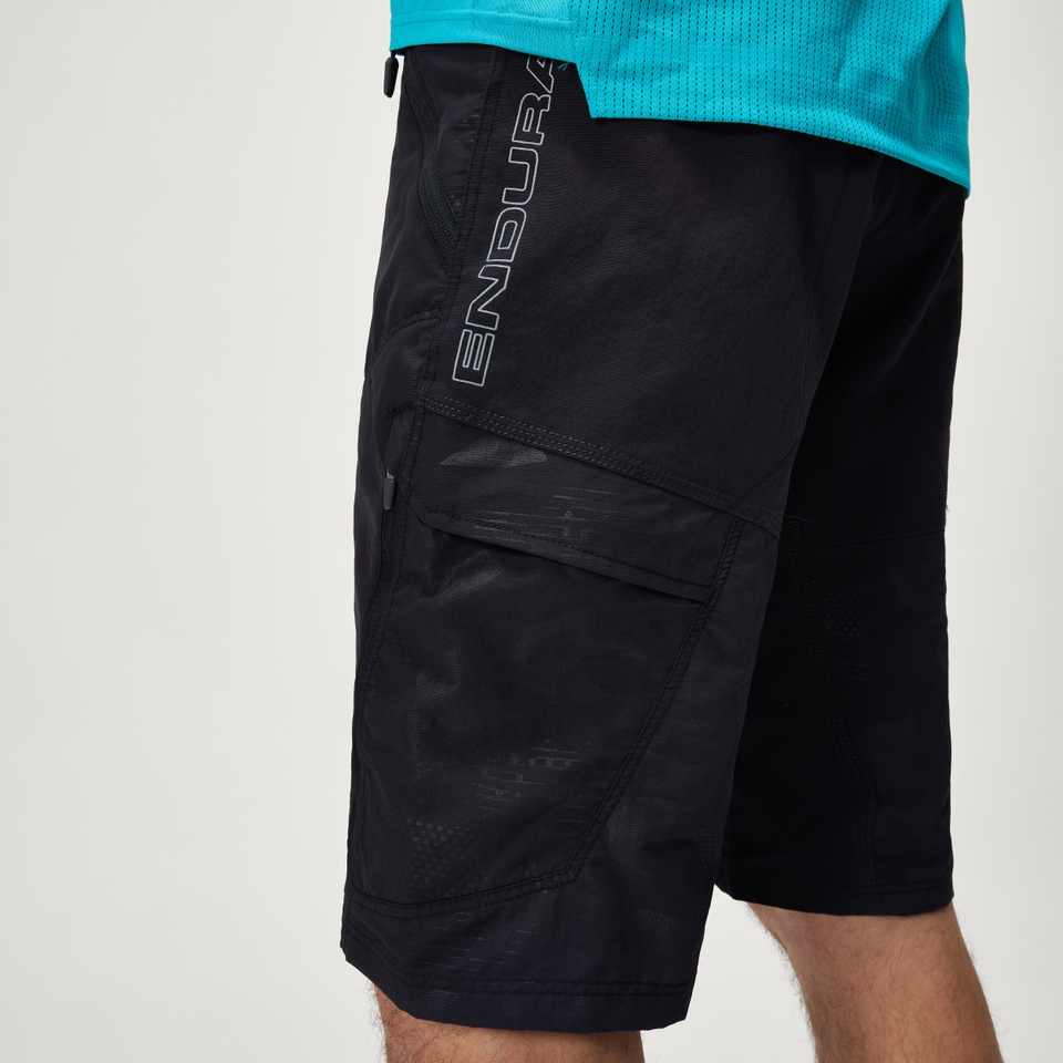 Men's Hummvee Short with Liner - Black Camo - XXL