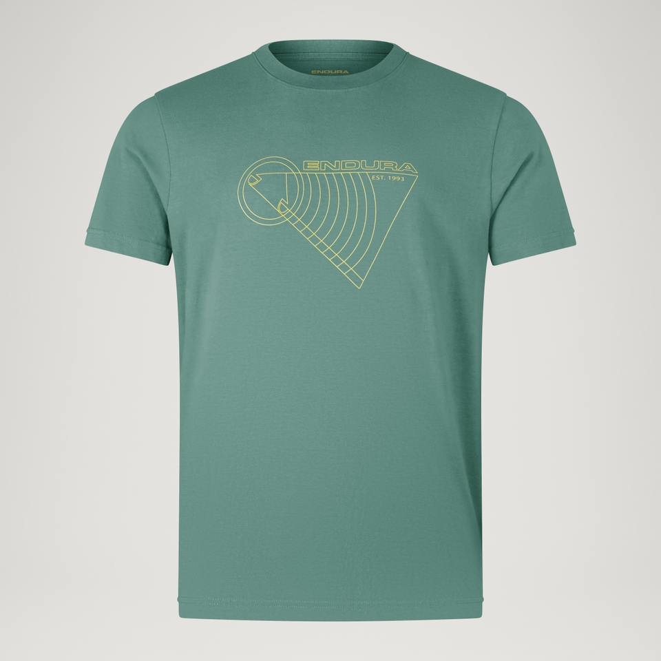 Unisex 'Linear Block' T-Shirt - Moss - L