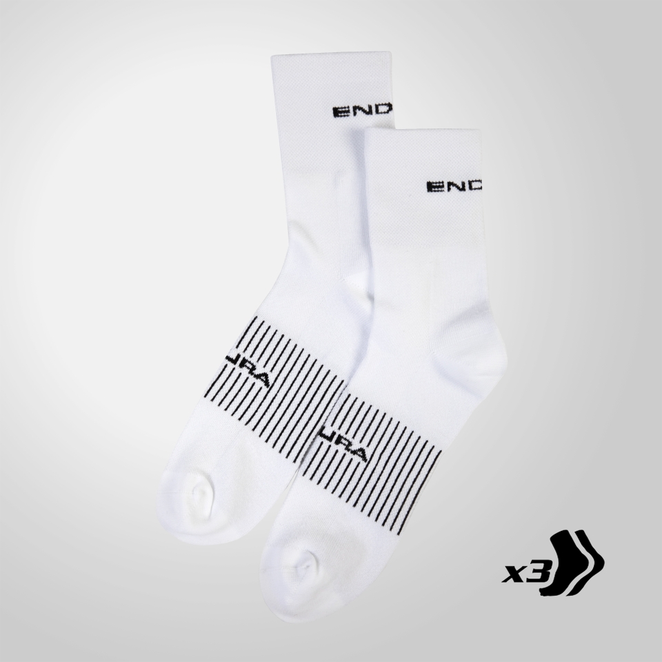Men's Coolmax® Race Sock (Triple Pack) - White - S-M
