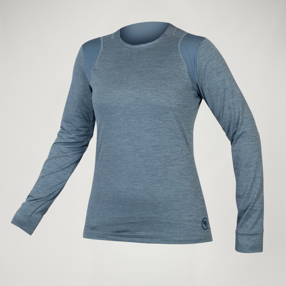 Women's SingleTrack L/S Jersey - Blue steel - XL