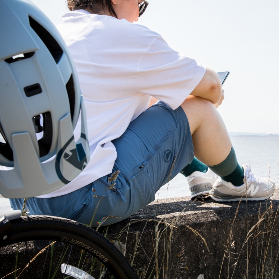 Women's Hummvee Short with Liner - Blue steel - XL