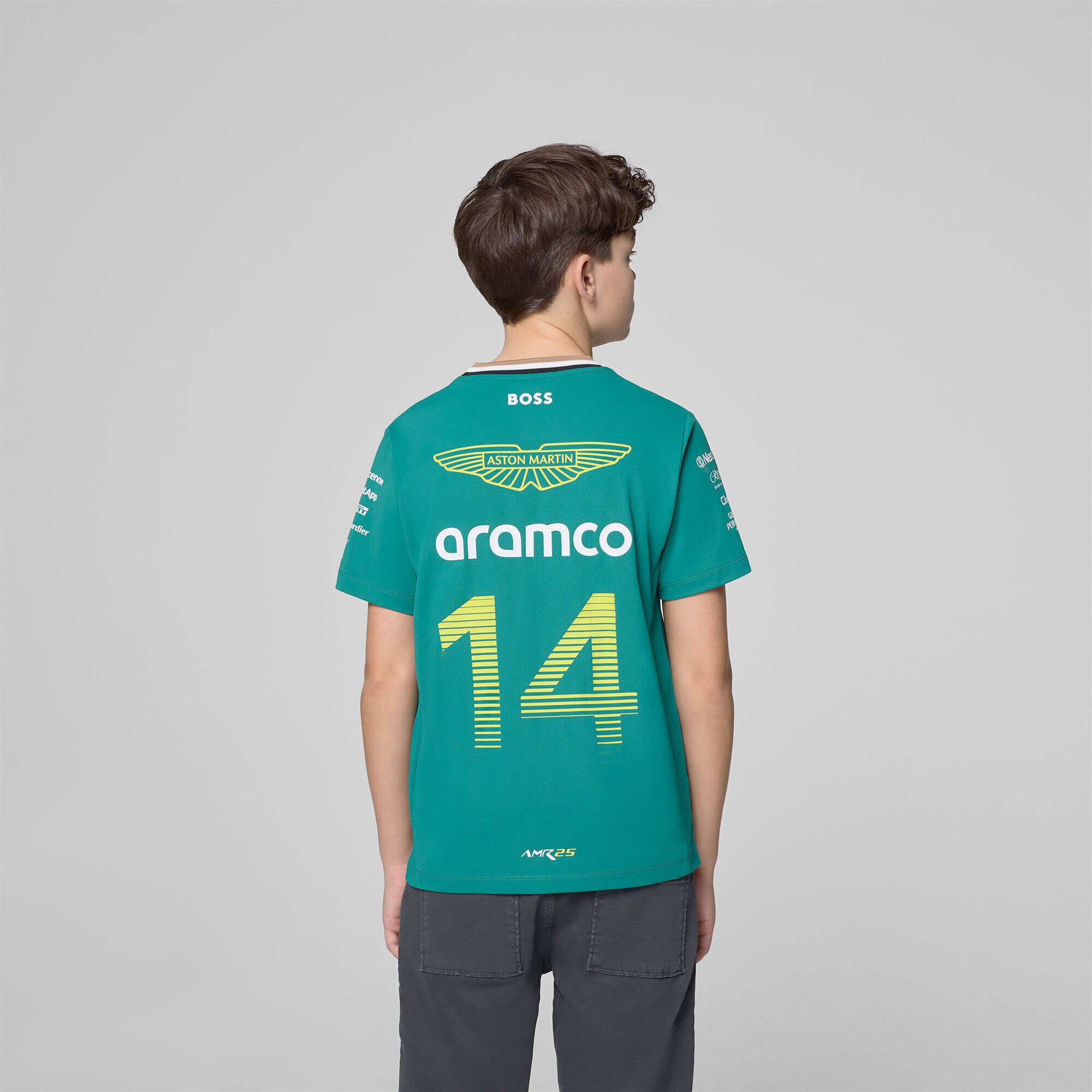 Aston Martin Aramco Cognizant F1 2025 Fernando Alonso Team Driver T-Shirt - Kids