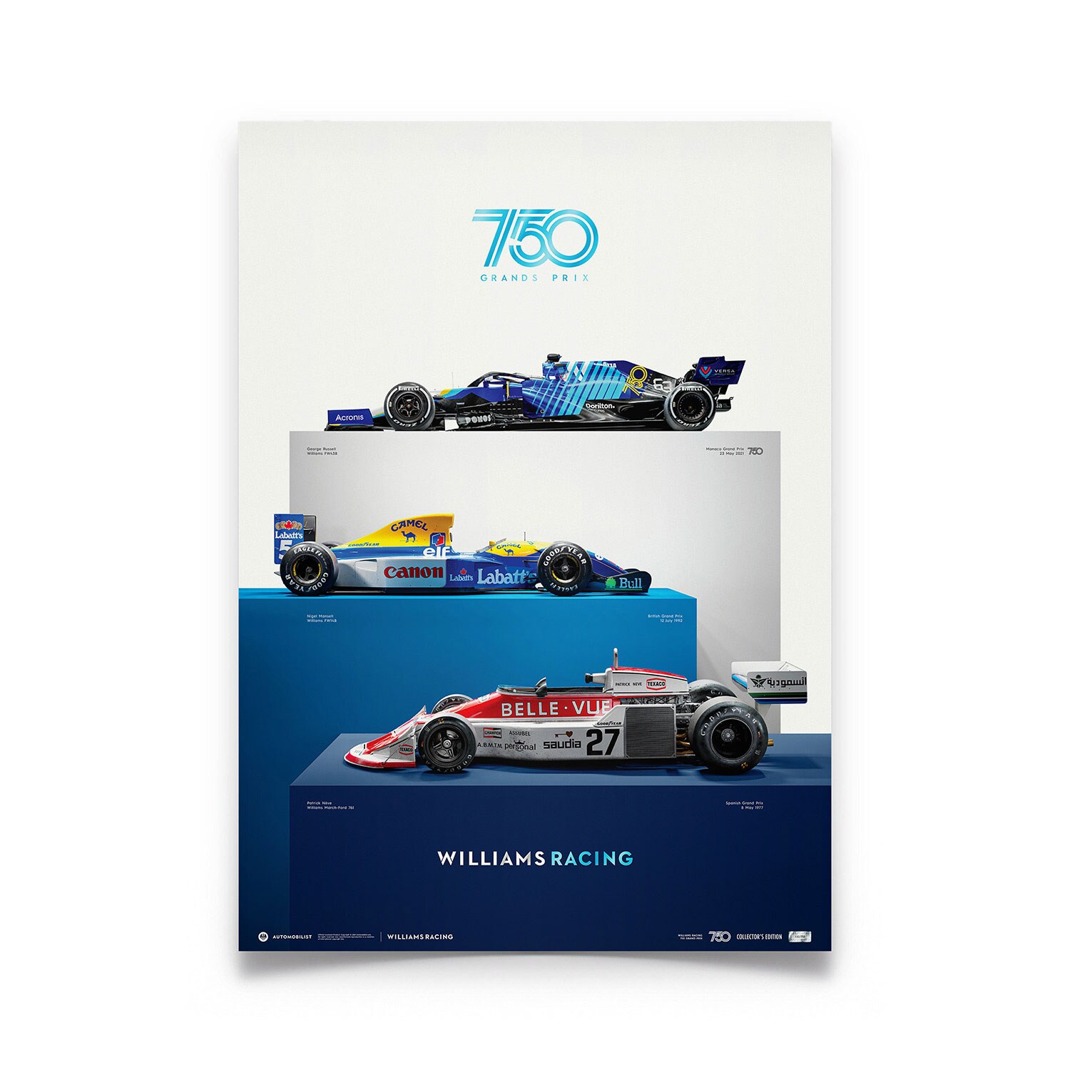Williams Racing - 750 Grands Prix Collector’s Edition Poster