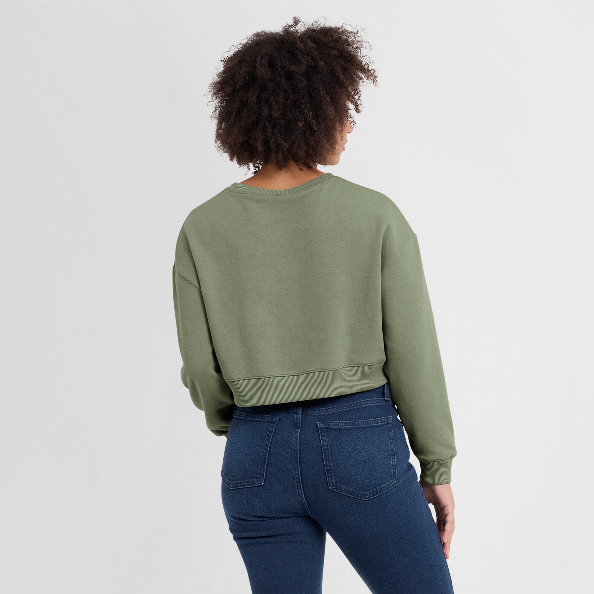 Formula 1 Elevated Gym Crew Sweatshirt - Pale Olive - Womens