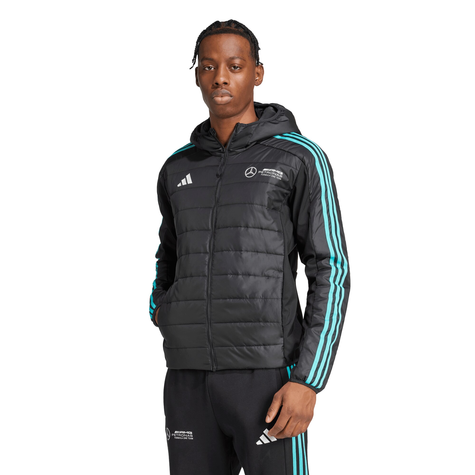 Mercedes AMG Petronas adidas Puffer Jacket - Black
