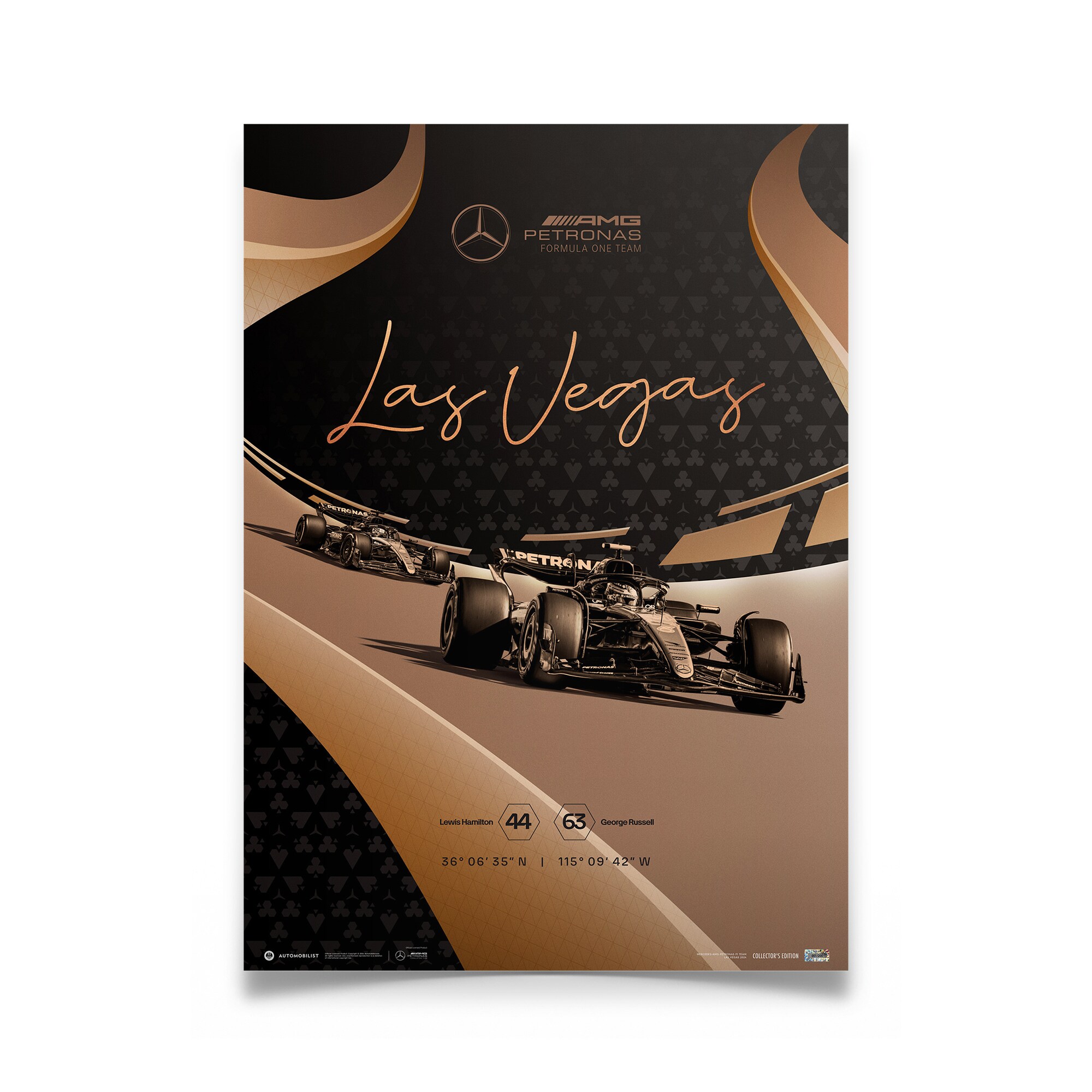 Mercedes AMG Petronas Las Vegas Grand Prix - 2024 Poster