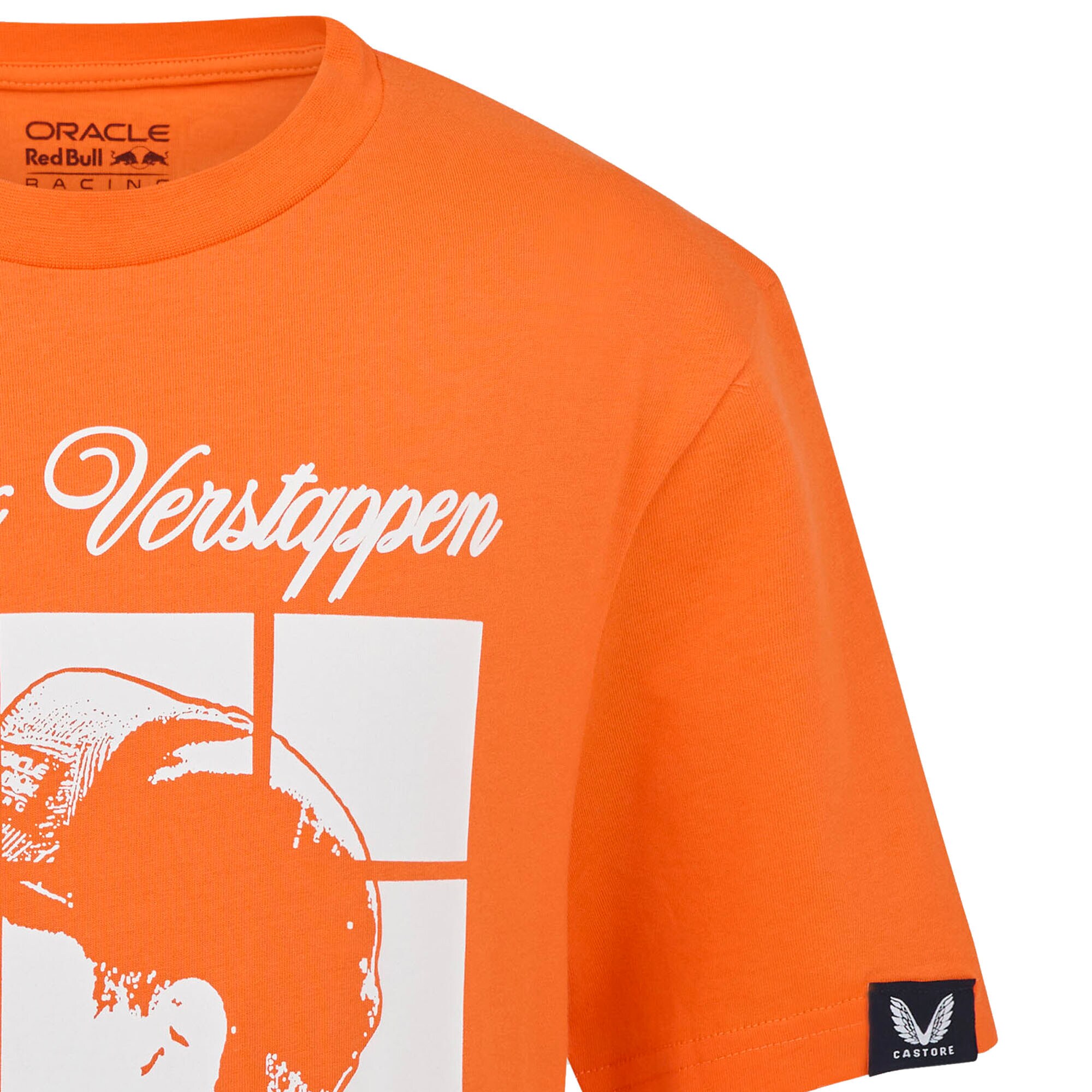 Red Bull Racing Max Verstappen Puzzle Driver T-Shirt - Orange - Kids