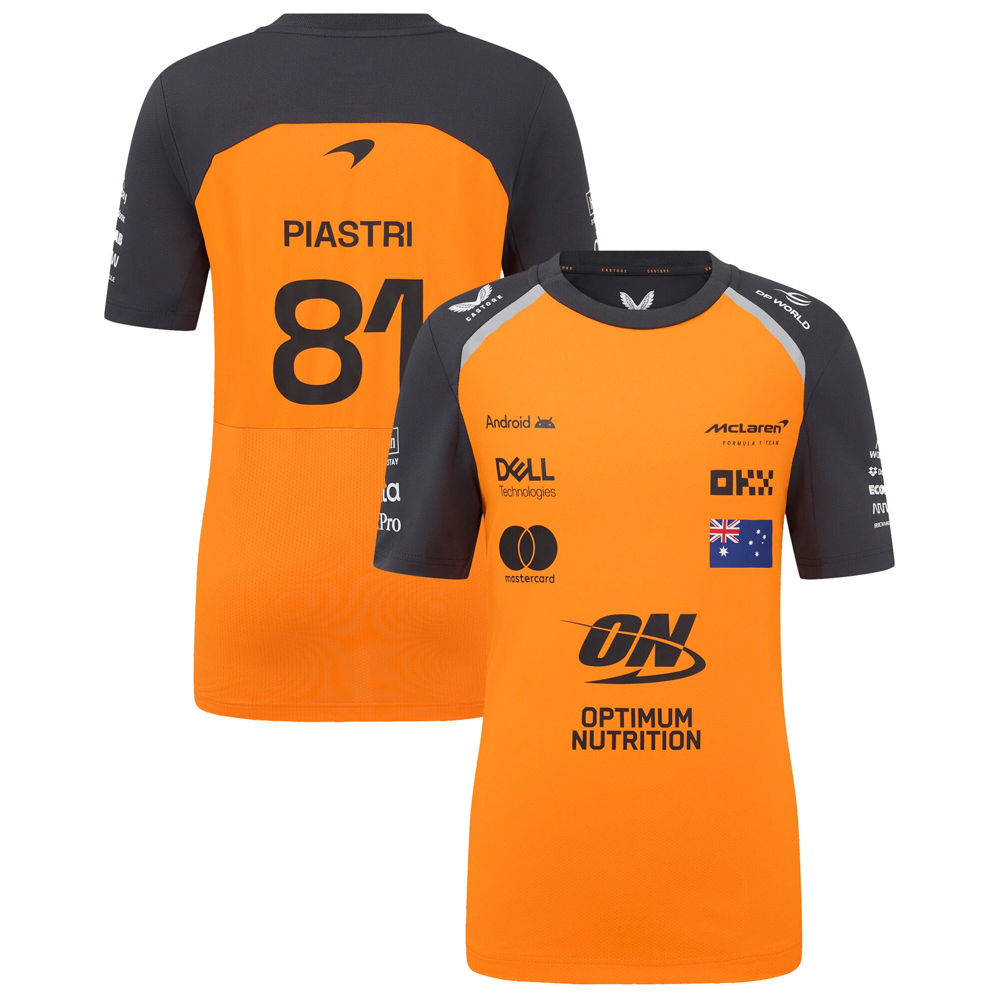 McLaren 2025 Team Oscar Piastri Driver Set Up T-Shirt - Autumn - Kids