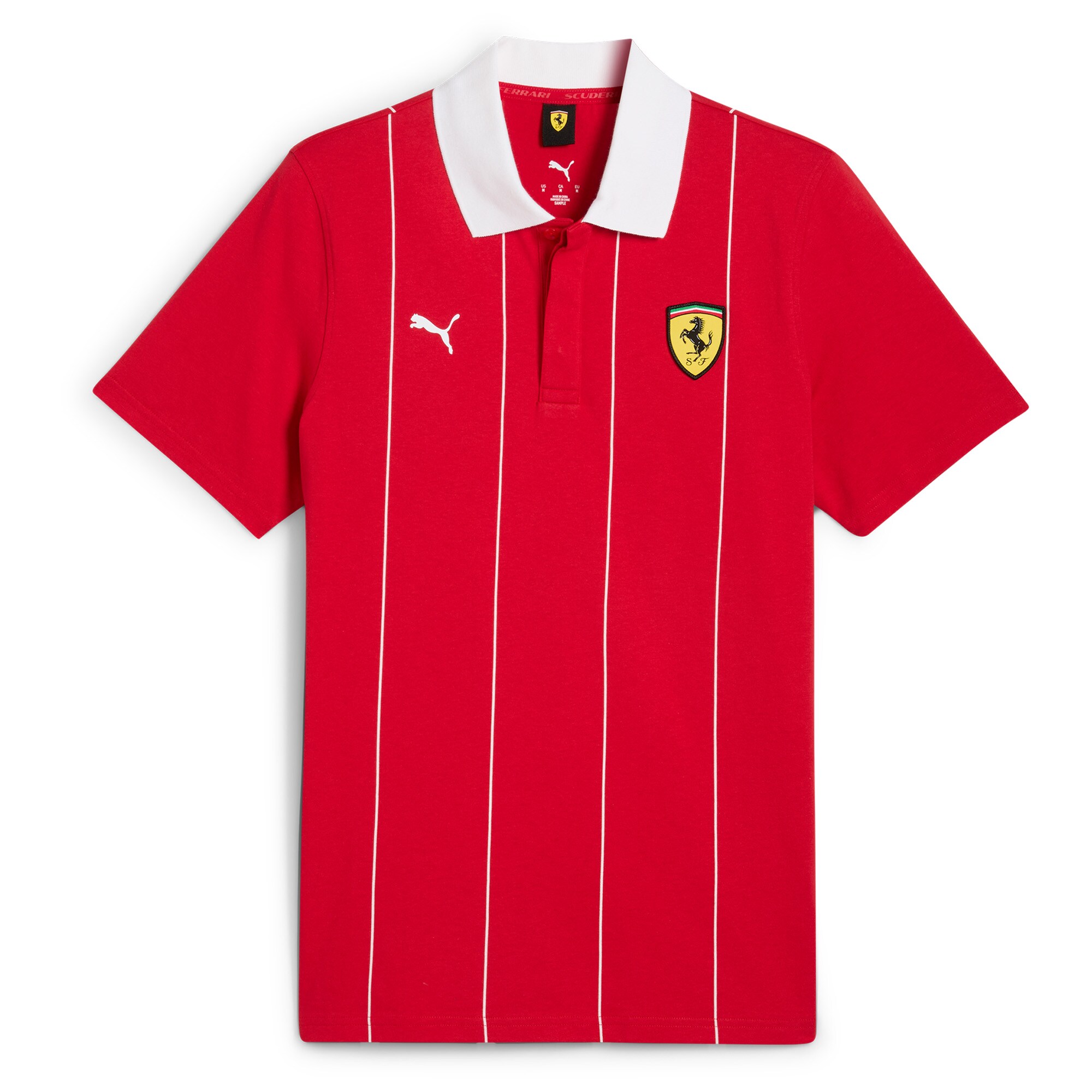 Scuderia Ferrar Race Premium Jacquard Polo by Puma - Red