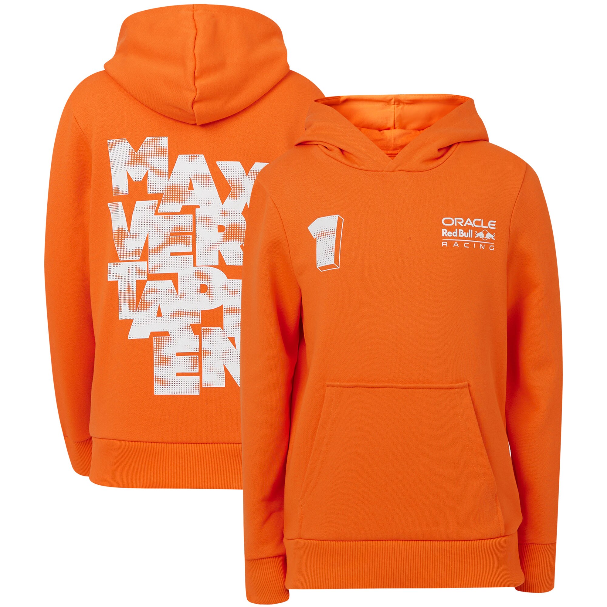 Red Bull Racing Max Verstappen Expression Driver Hoodie - Orange - Kids