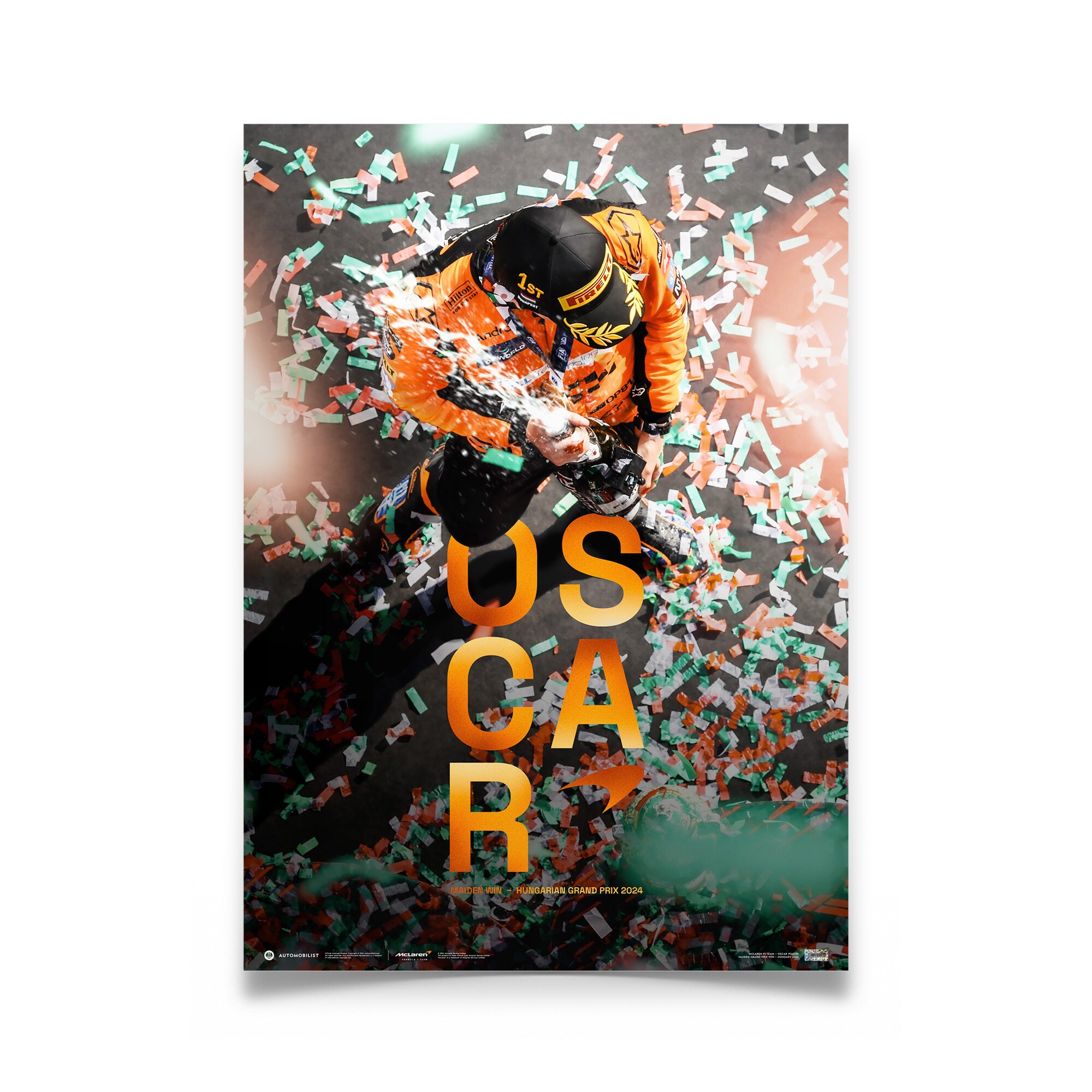 McLaren Oscar Piastri Maiden Grand Prix Win - Collector's Edition Poster - Hungary 2024