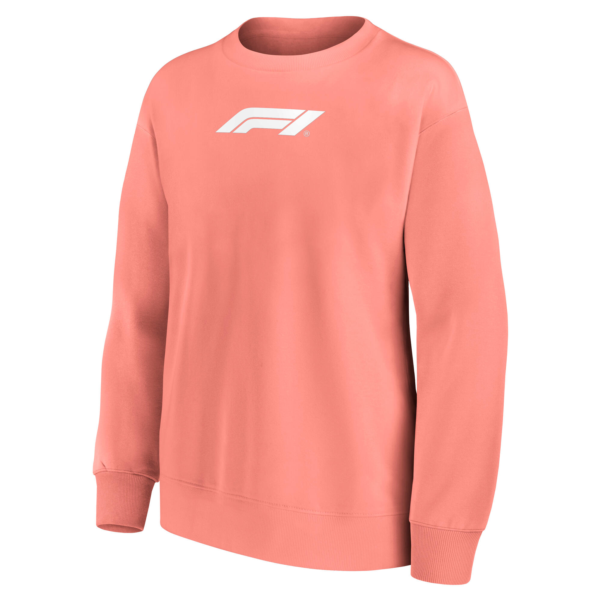 Formula 1 Small Mono Logo Oversized Crew Sweatshirt - Coral Haze - Womens