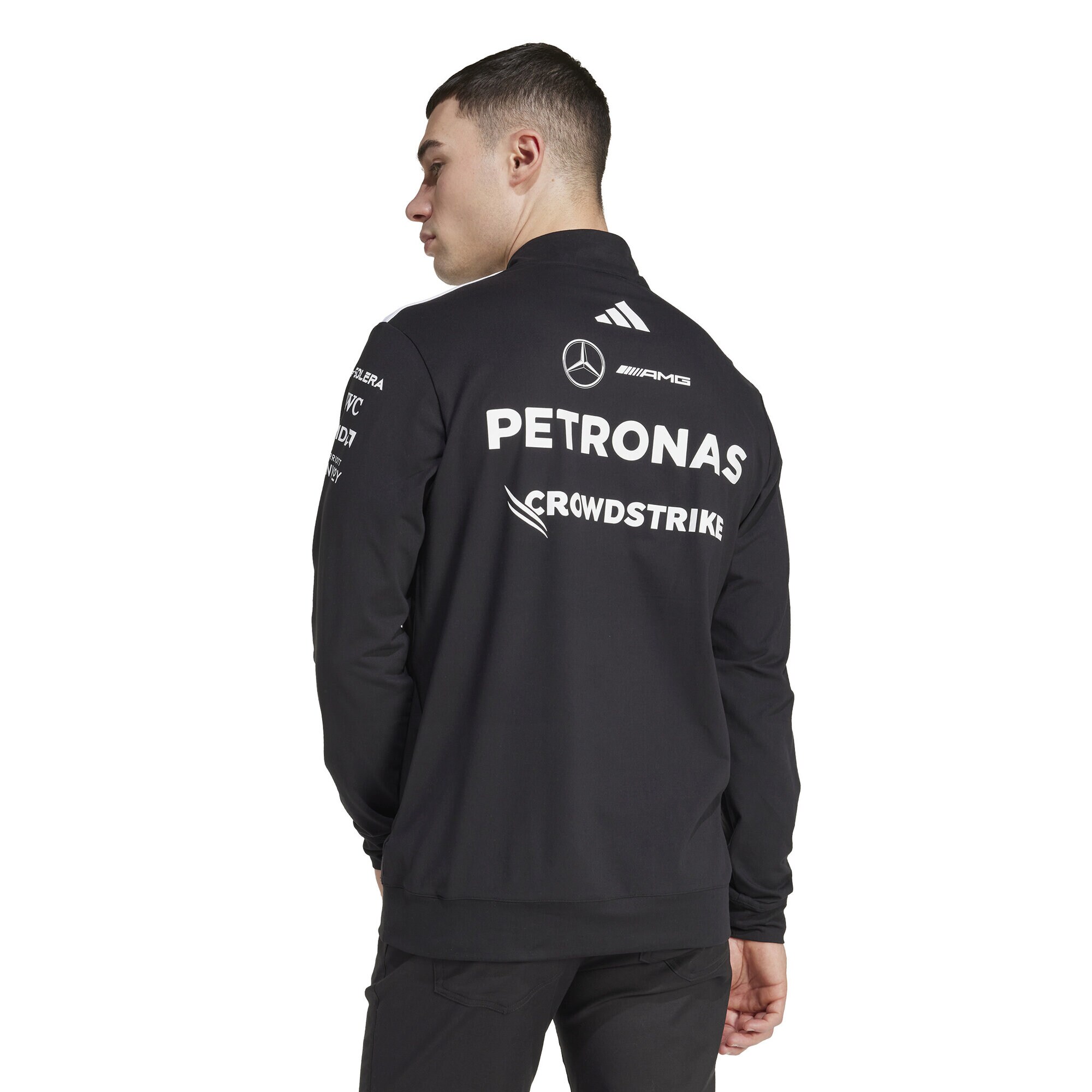 Mercedes AMG Petronas adidas F1 2025 Team 1/4 Zip Sweat - Black
