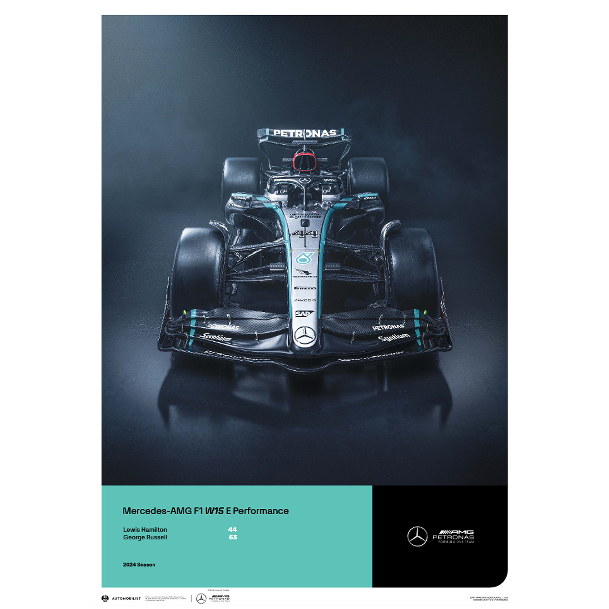 Mercedes AMG Petronas F1 Team - W15 2024 Poster