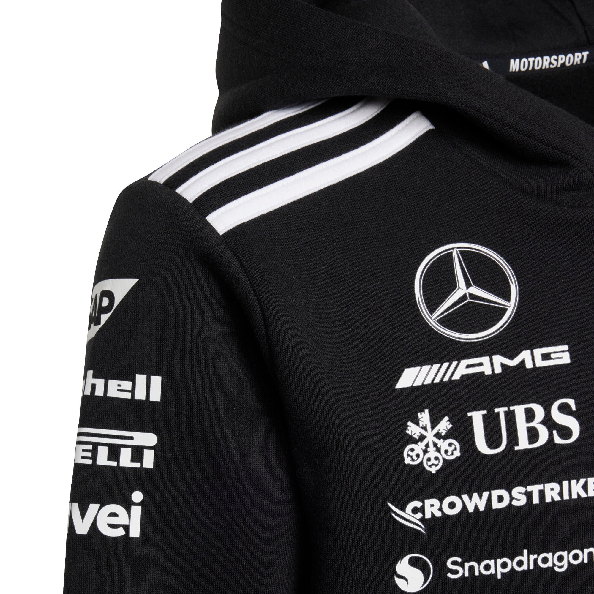 Mercedes AMG Petronas adidas F1 2025 Team Hoodie - Black - Kids