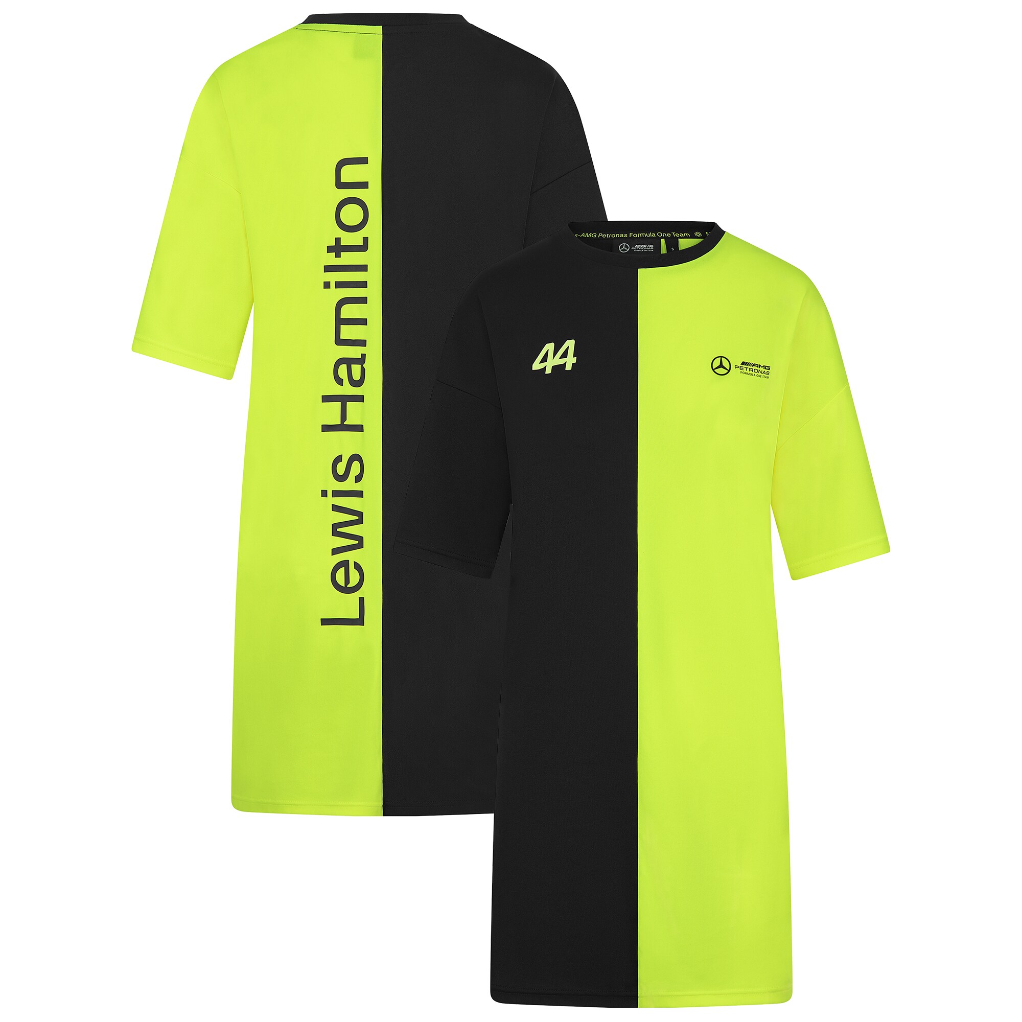 Mercedes AMG Petronas F1 Lewis Hamilton 44 T-Shirt Dress - Womens