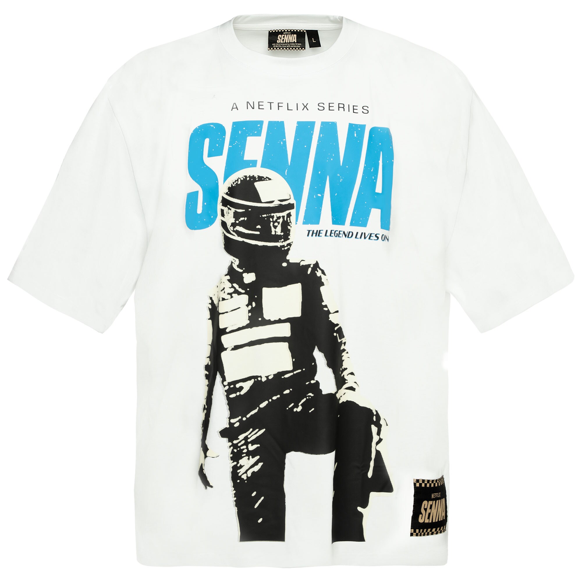 Ayrton Senna x Netflix Oversized Graphic T-Shirt - White