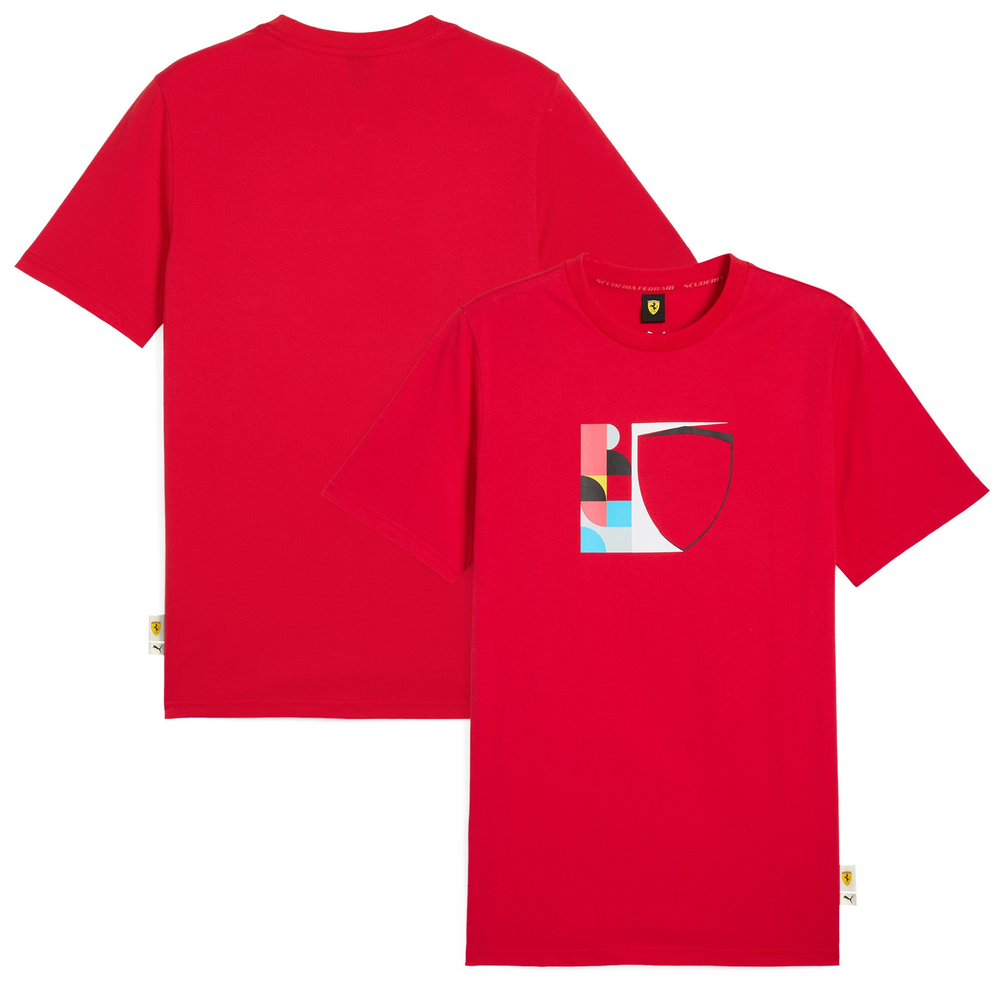 Scuderia Ferrari Race Graphic Sheild T- Shirt by Puma - Red