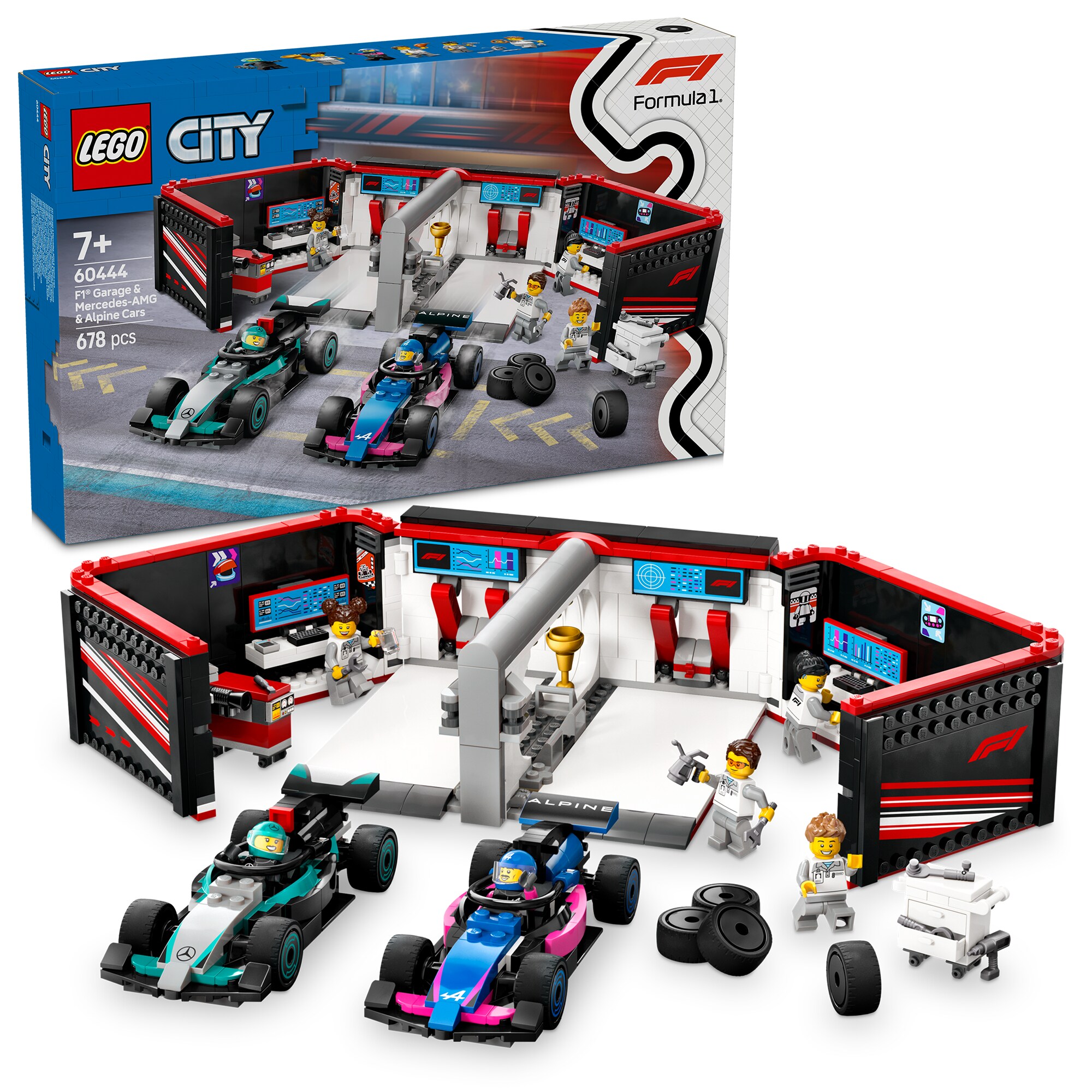 F1® LEGO® Garage & Mercedes-AMG & Alpine Cars