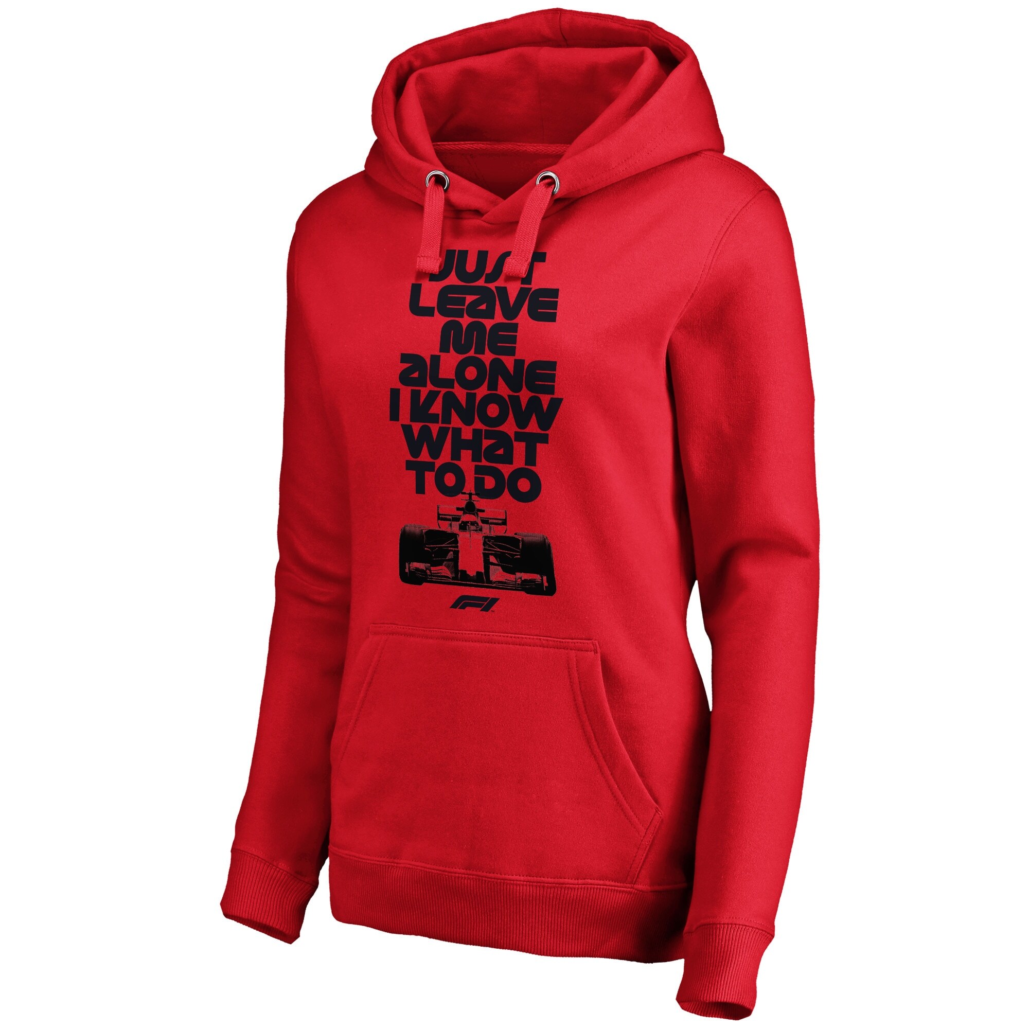 Formula 1 Just Leave Me Alone Graphic Hoodie - Red - Womens