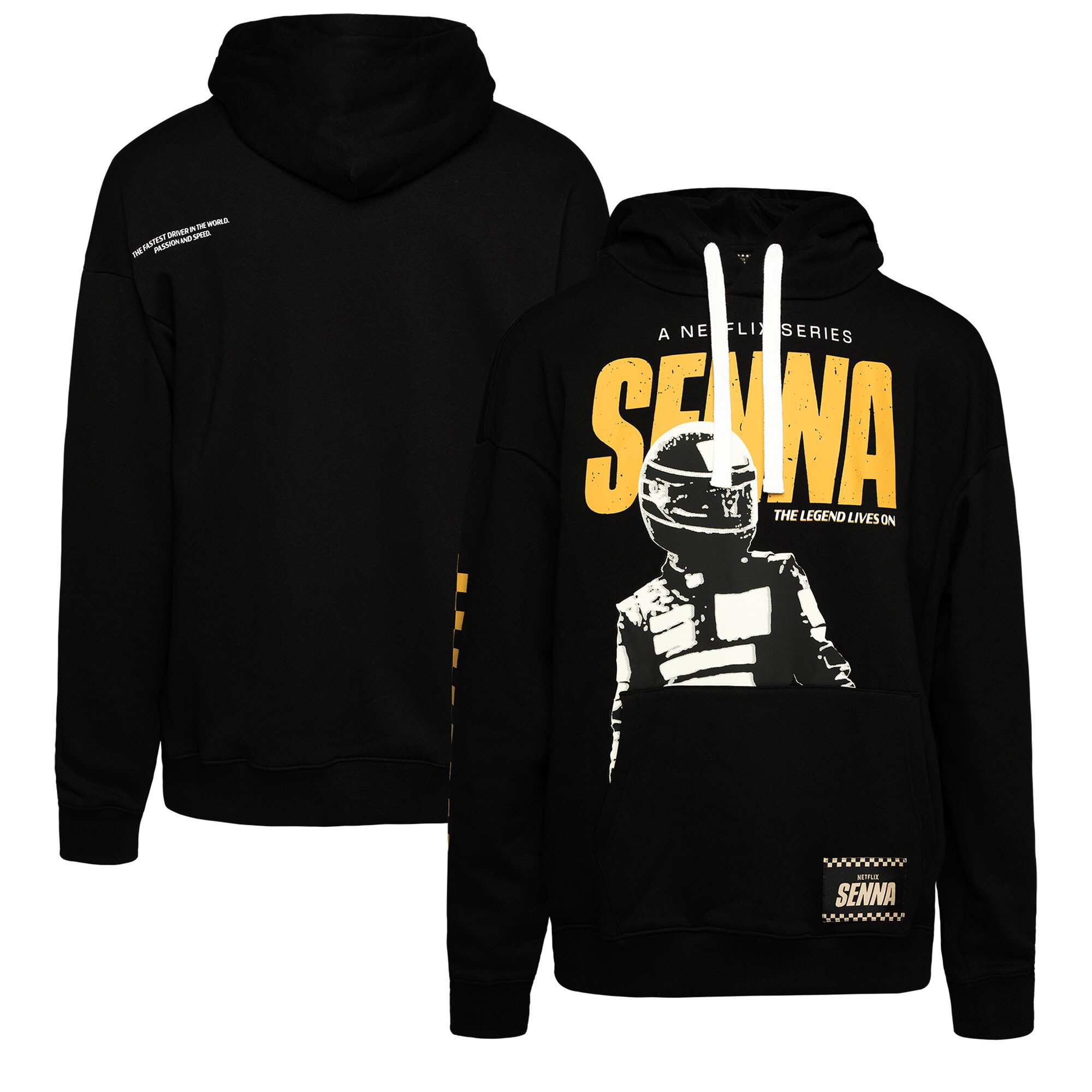 Ayrton Senna x Netflix Oversized Hoodie - Black