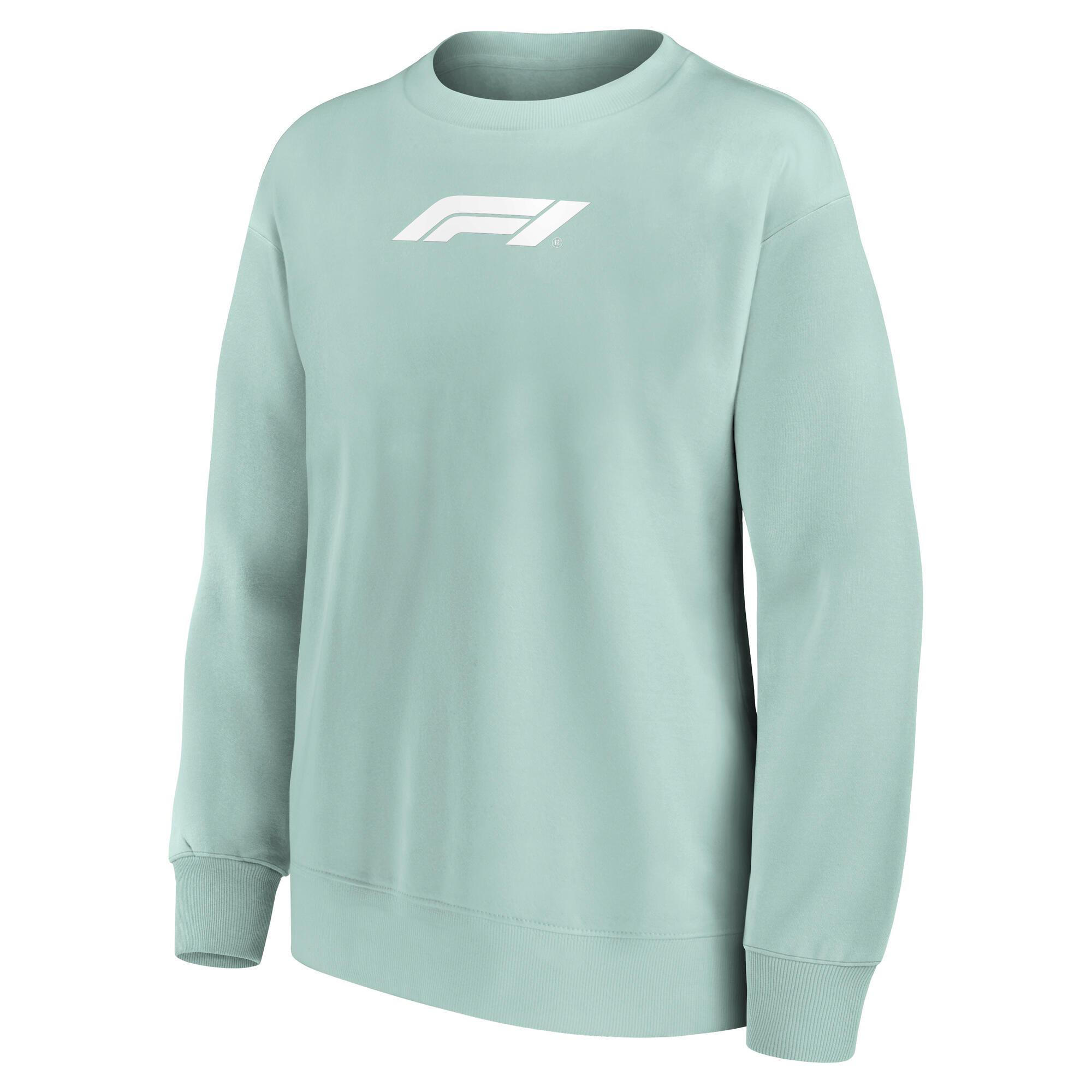 Formula 1 Small Mono Logo Oversized Crew Sweatshirt -Surf Spray - Womens