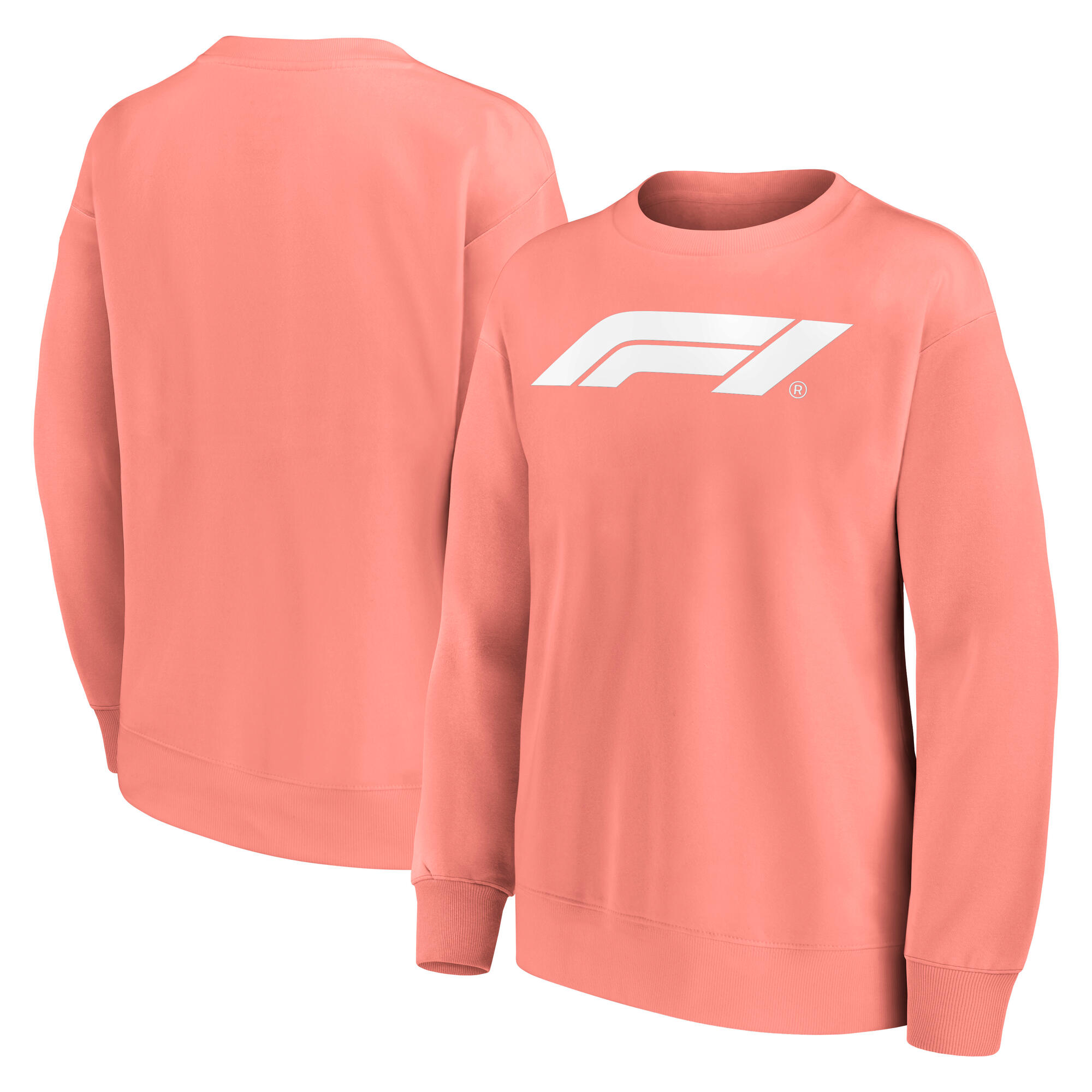 Formula 1 Mono Logo Oversized Crew Sweatshirt - Coral Haze - Womens