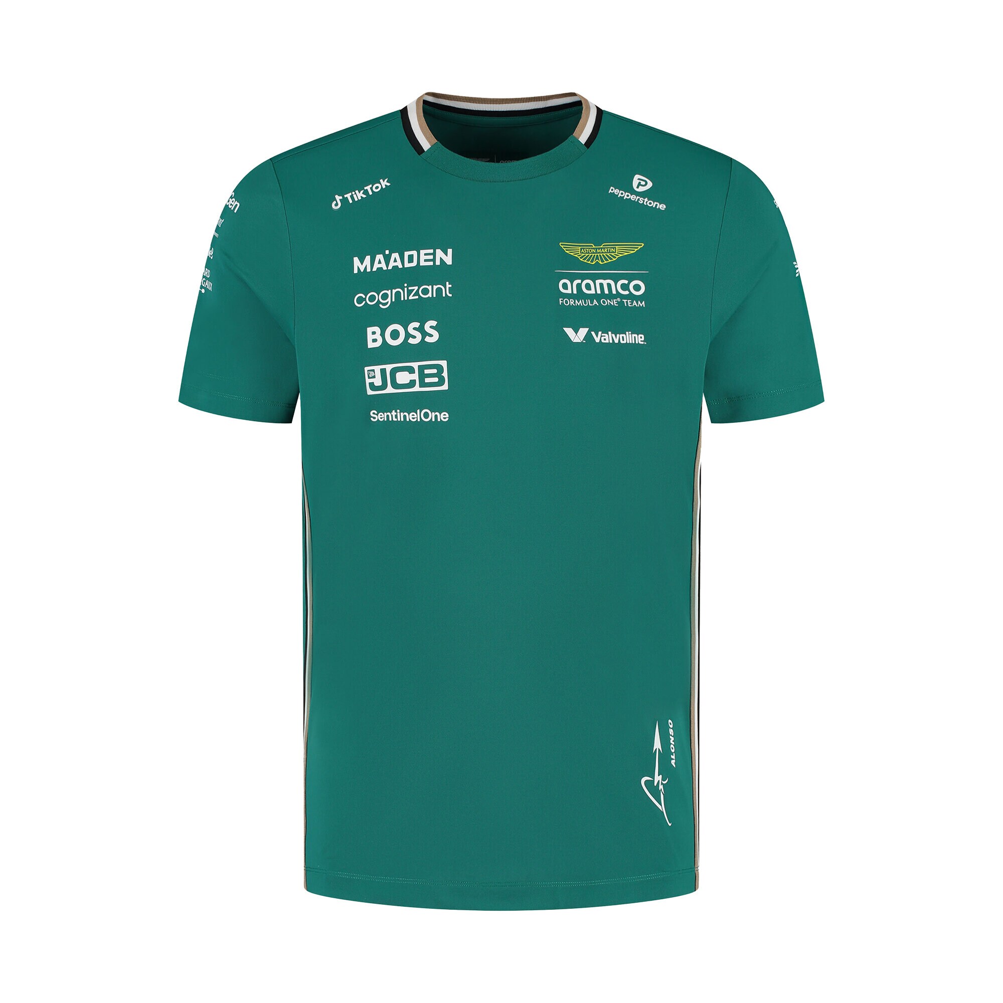 Aston Martin Aramco Cognizant F1 2025 Fernando Alonso Team Driver T-Shirt