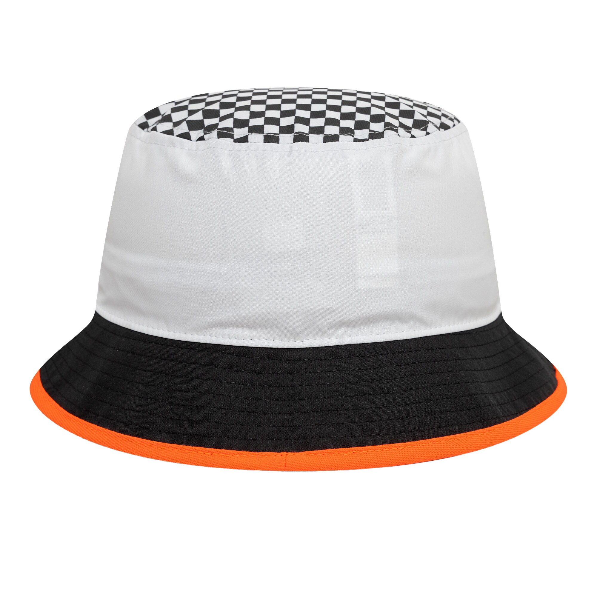 McLaren New Era Checkered Tapered Bucket Hat - White