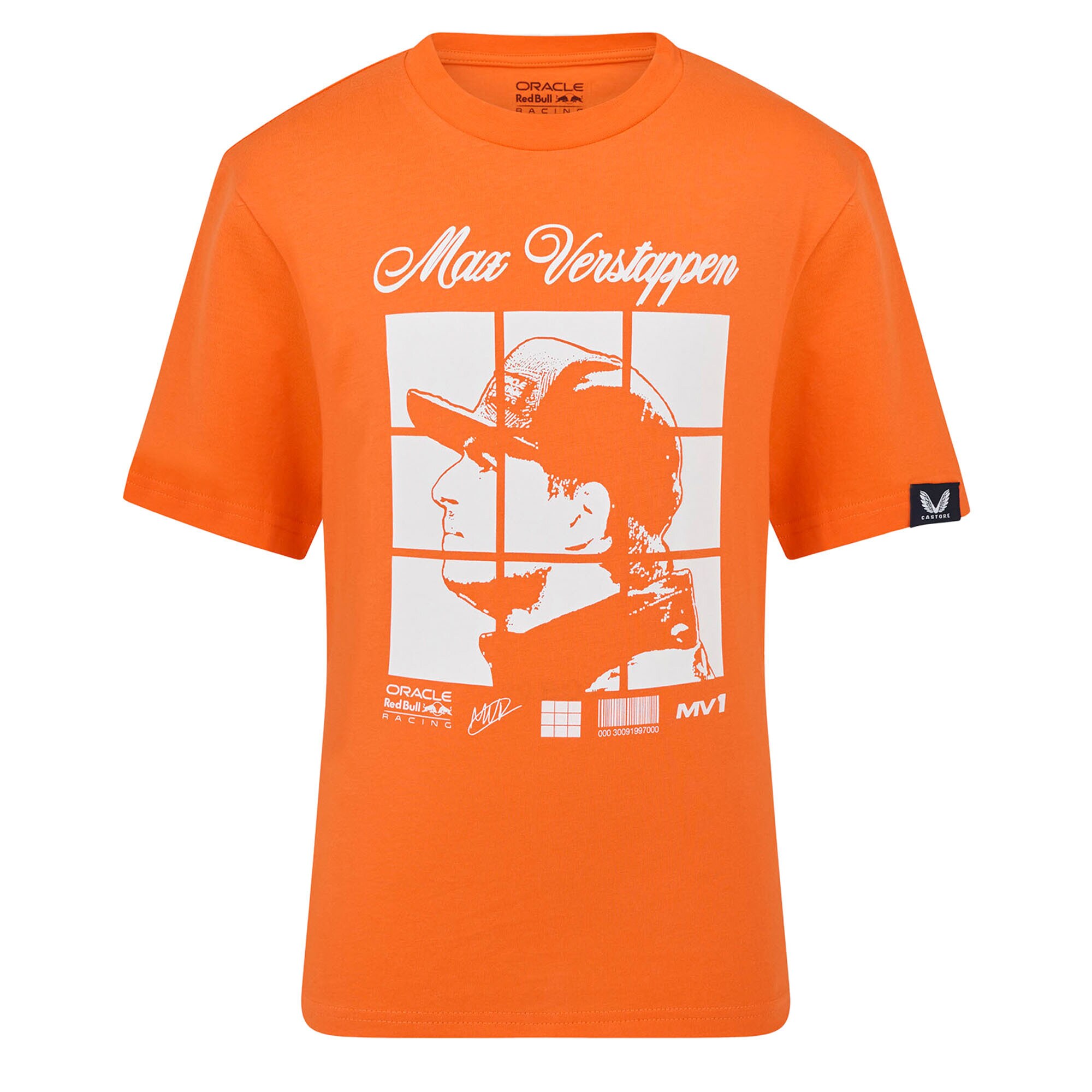 Red Bull Racing Max Verstappen Puzzle Driver T-Shirt - Orange - Kids