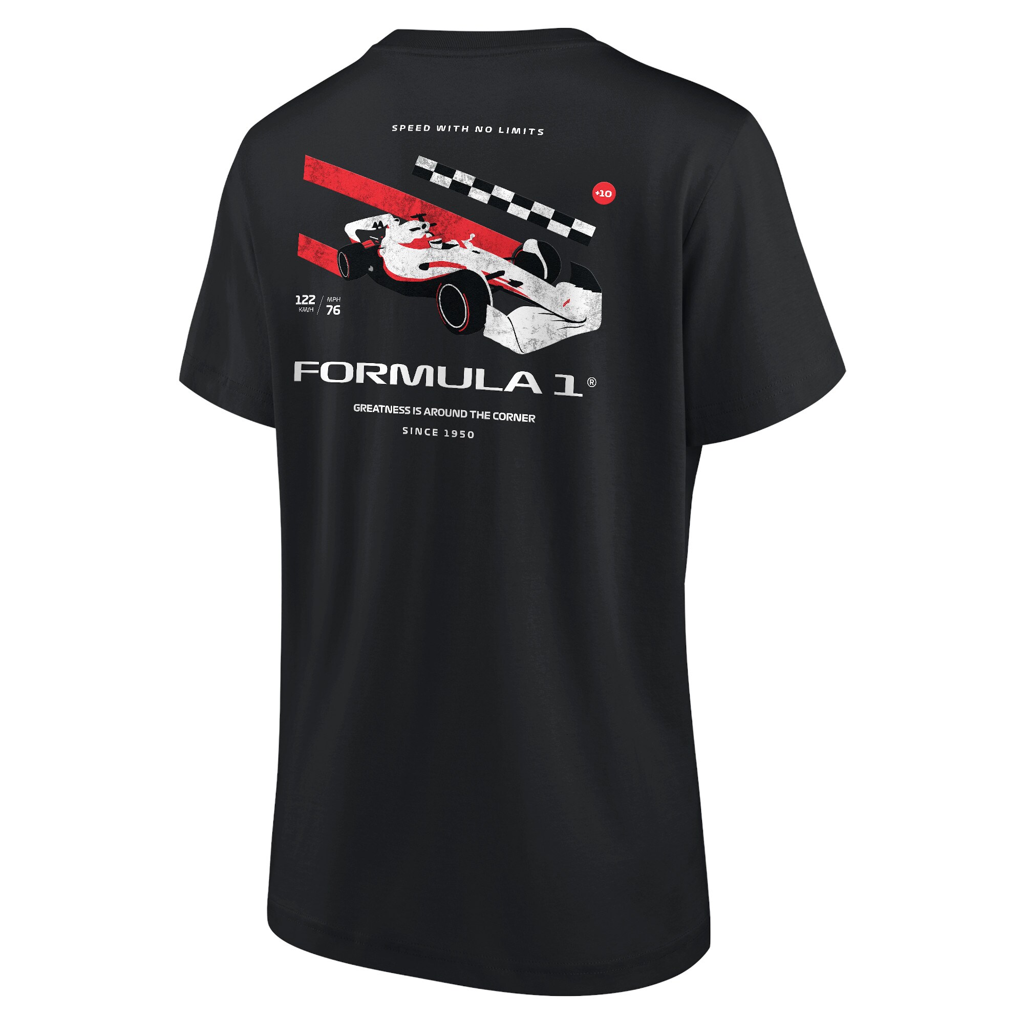 Formula 1 Distressed Car Graphic T-Shirt - Womens