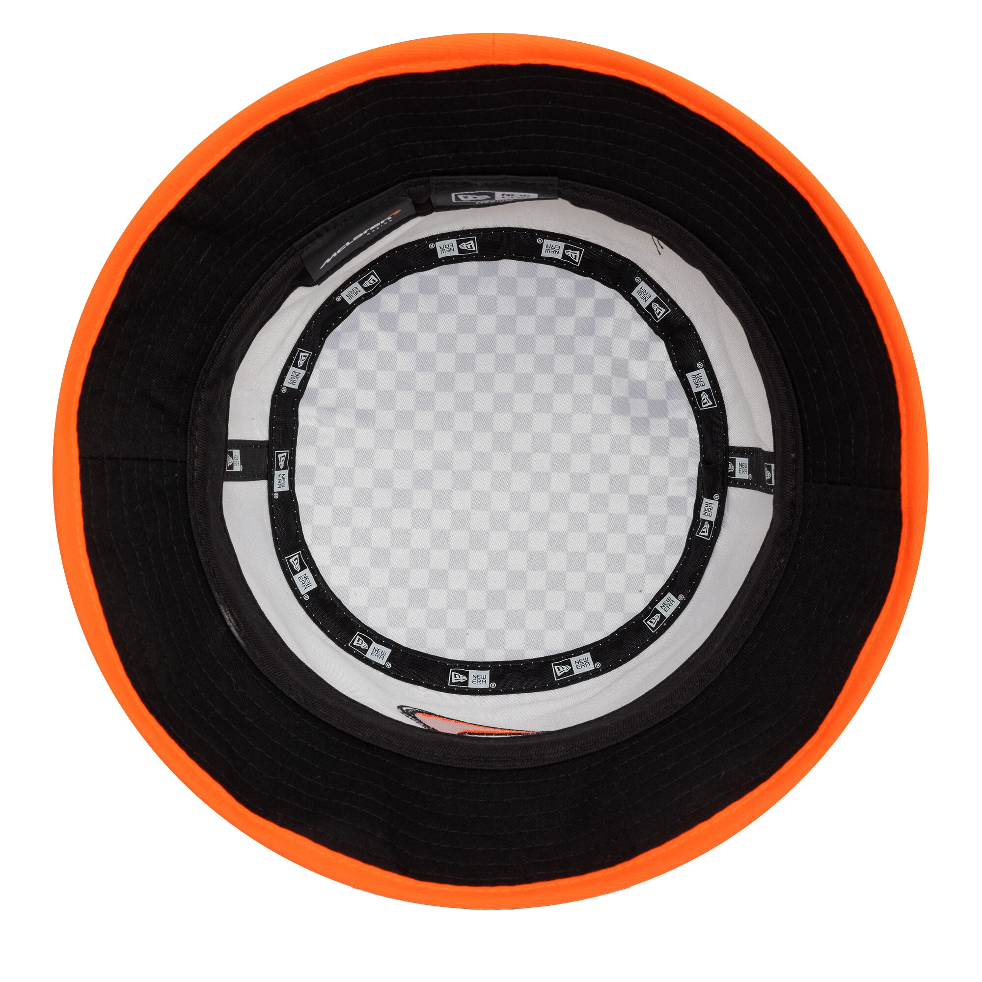 McLaren New Era Checkered Tapered Bucket Hat - White