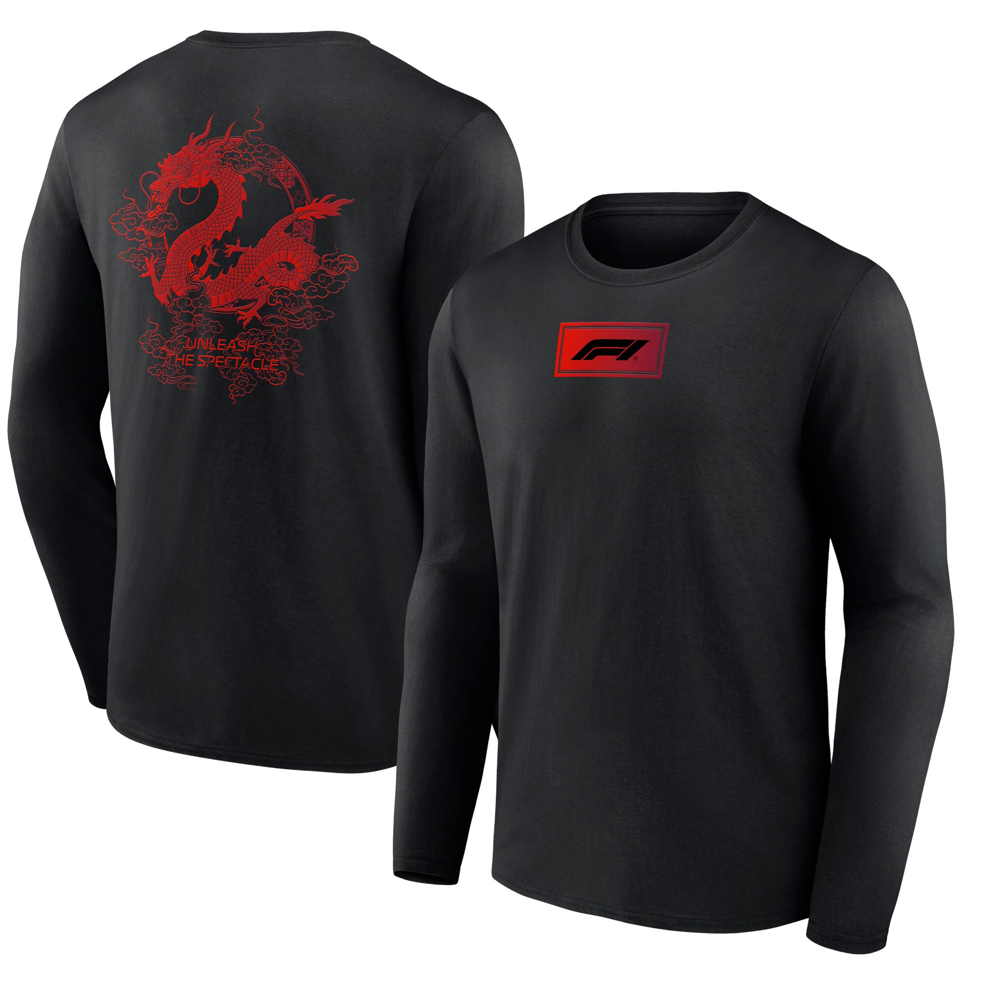Formula 1 Unleash The Dragon Graphic Long Sleeve T-Shirt - Black - Unisex